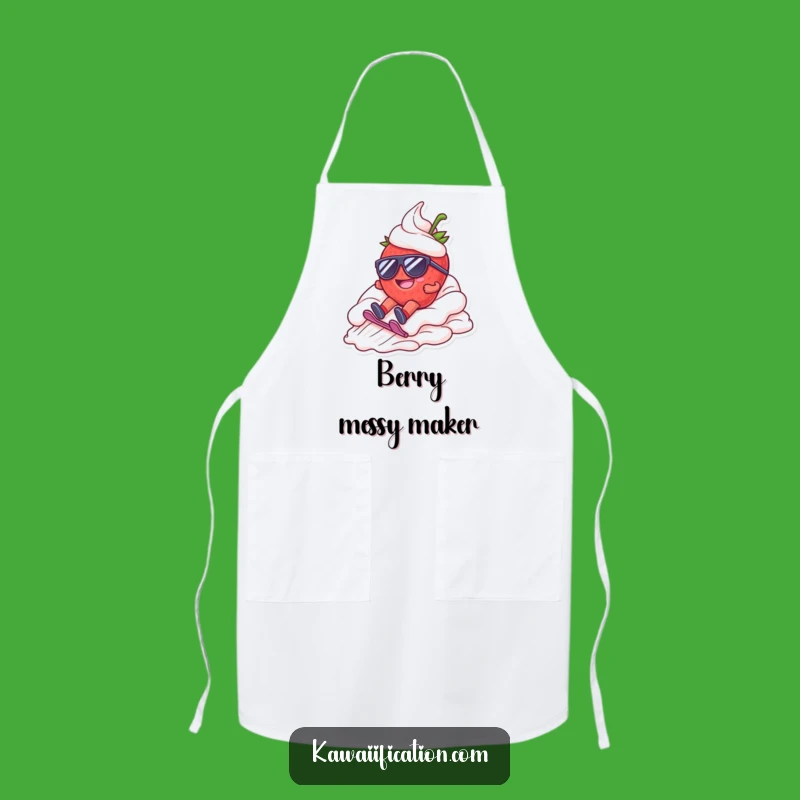 Funny Strawberry Sloth Apron: Dessert Chef Wear, Perfect Humorous Gift