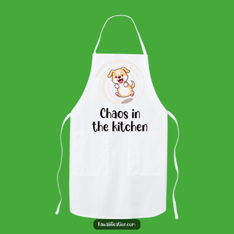Funny Bewildered Dog Apron - Kitchen Chaos, Perfect Humorous Gift