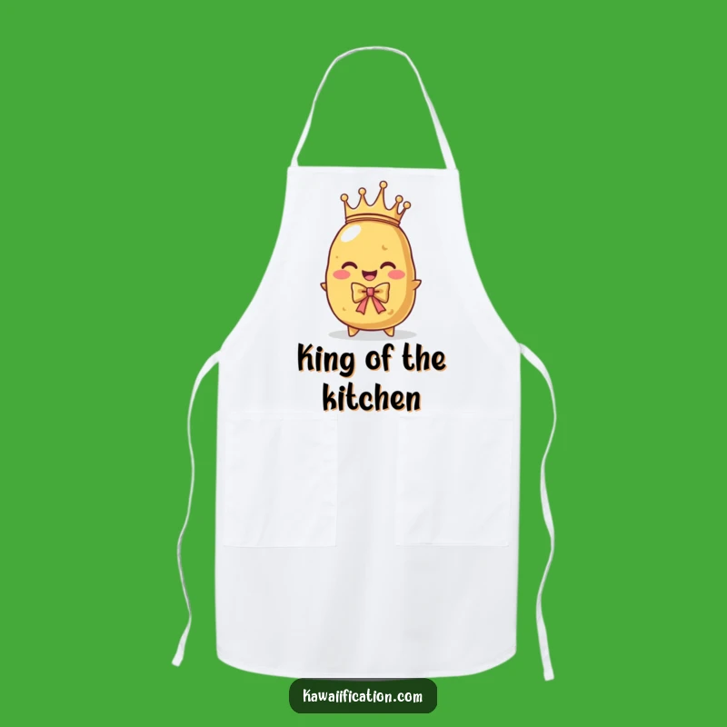 Funny Potato King Apron: Cook Like Royalty with Regal Flair