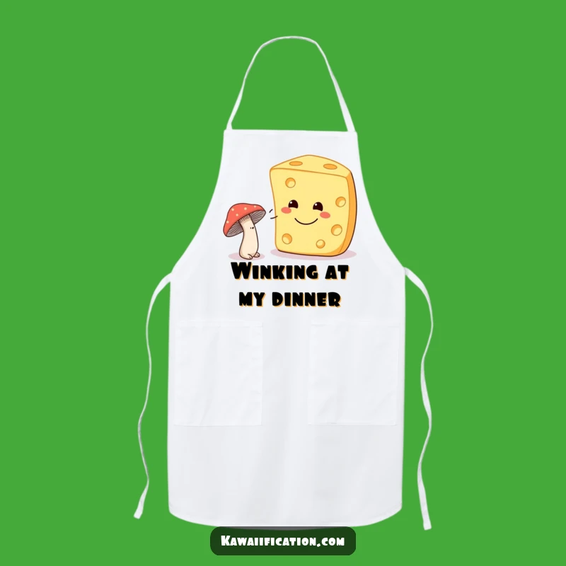 Funny Shy Mushroom Apron: Cook with Cute Charm and Humor