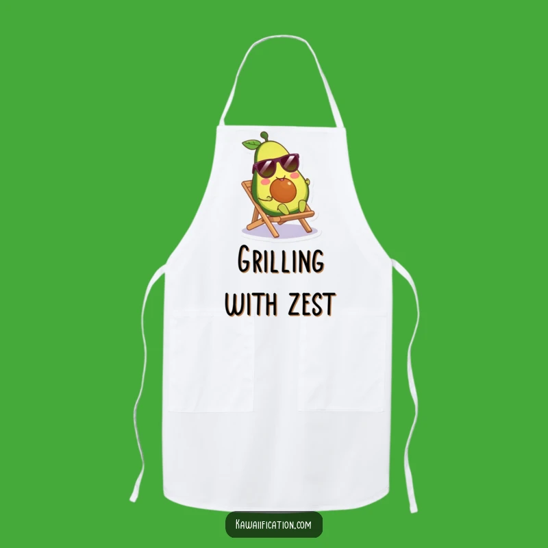 Grill & Chill: Funny Avocado Apron - Beach Vibe, Ideal Funny Gift