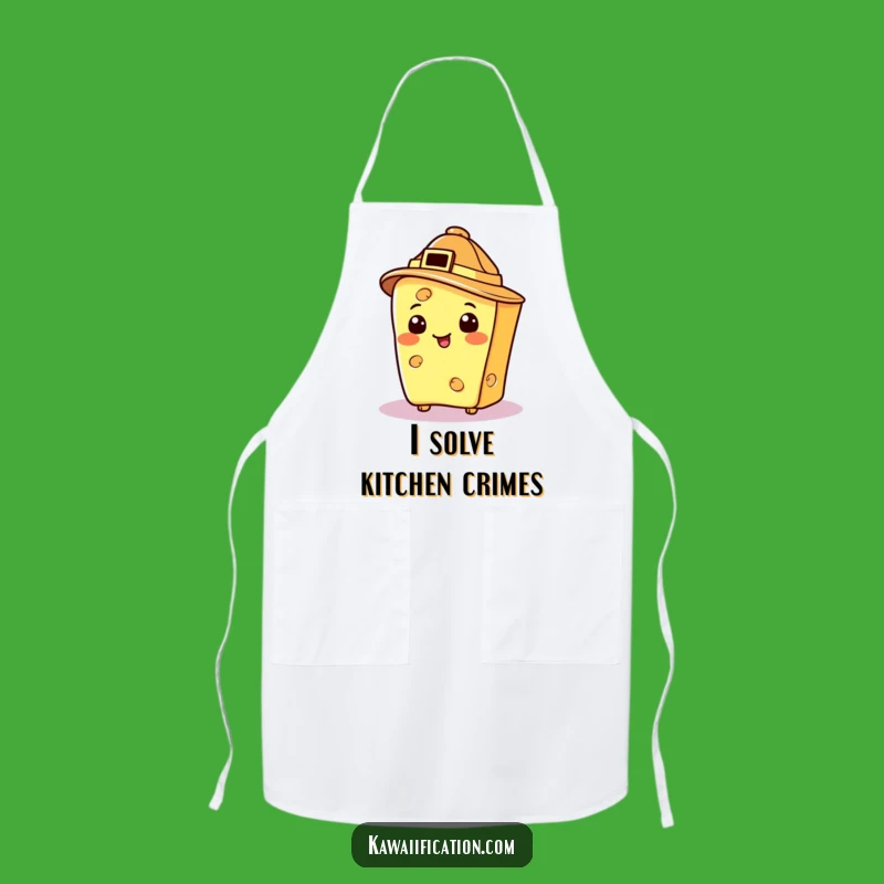 Funny Detective Cheese Apron: Cook Up Laughs with This Humorous Kitchen Detective Gear