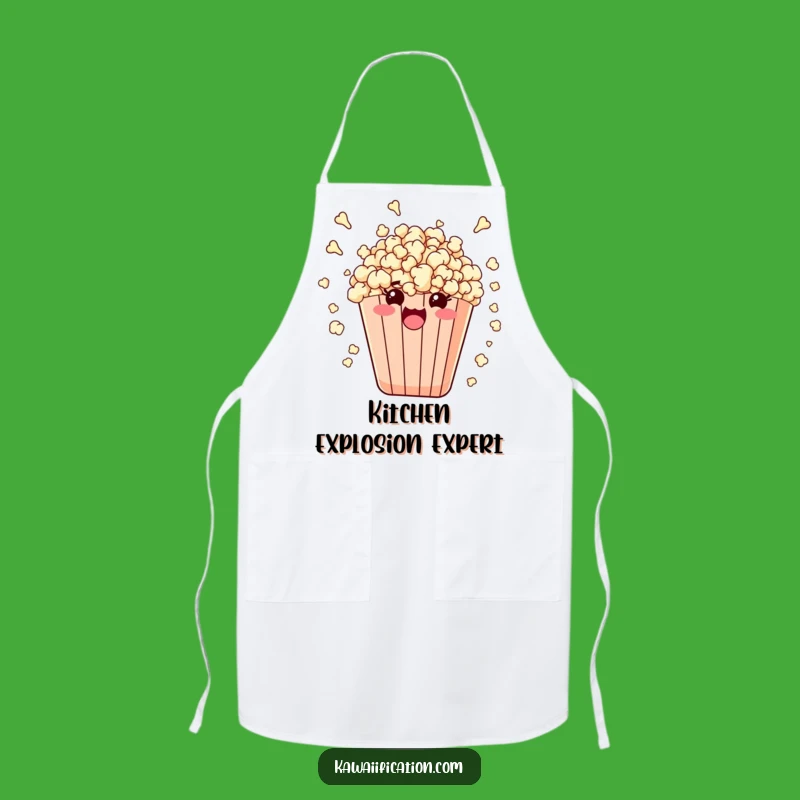 Funny Popcorn Burst Apron: Hilarious Kitchen Wear for the Enthusiastic Cook