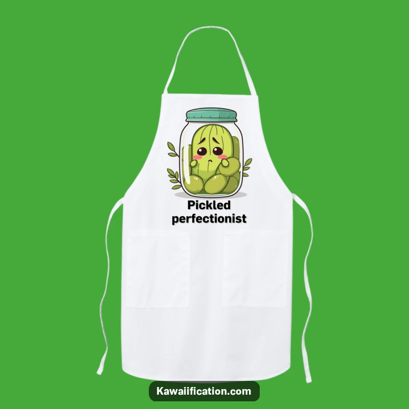 Funny Nervous Pickle Apron - Cook with Relatable Flair
