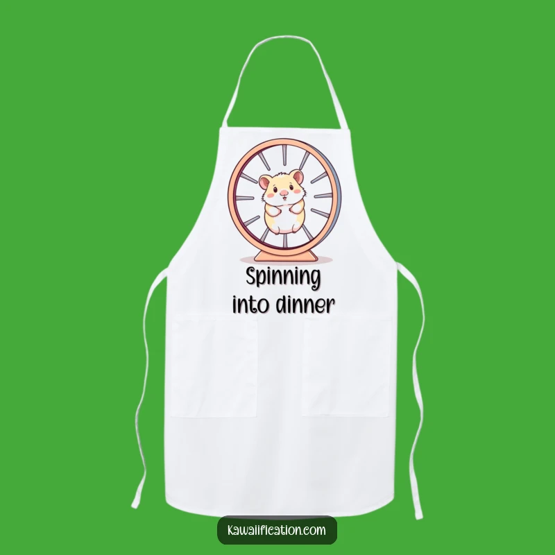 Funny Hamster Wheel Apron - Kitchen Grind, Chef's Funny Gift!