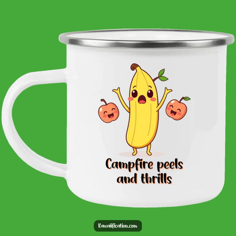 Funny Banana Peel Juggling Camping Mug: Trail Mix and Giggles