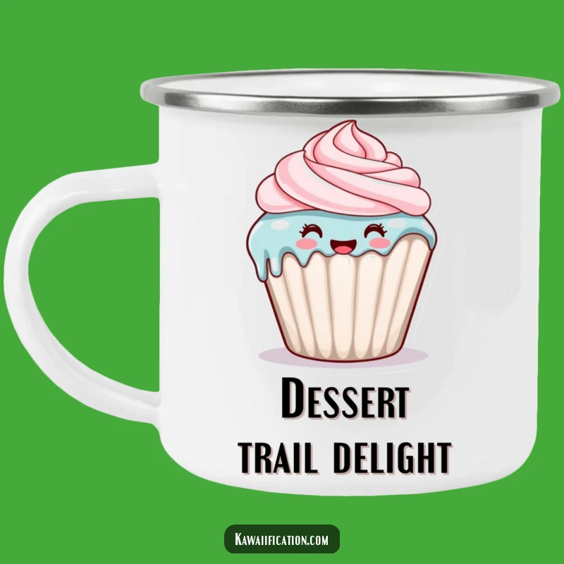 Funny Cupcake Dripping Camping Mug: Sweet Adventure Treat, Ideal Funny Gift