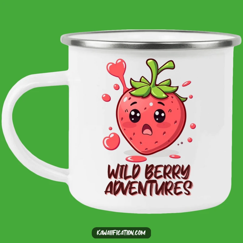 Funny Strawberry Surprise Camping Mug - Sip with Juicy Excitement!