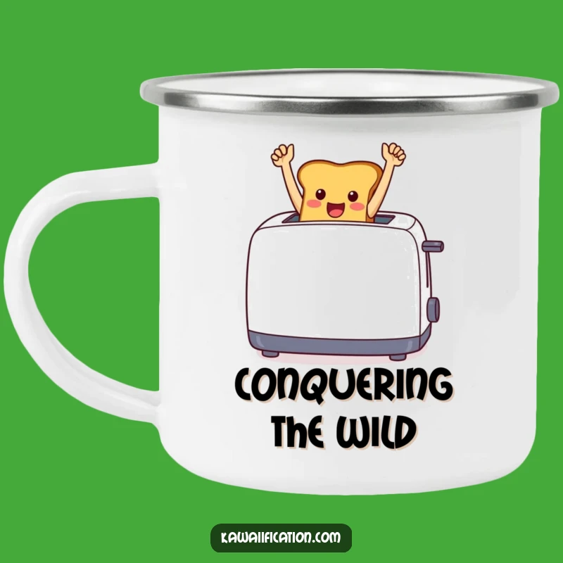 Funny Toast Triumph Camping Mug - Fuel Your Adventures with Victory, Funny Gift