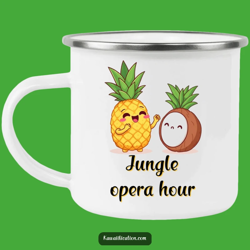Funny Pineapple Opera Camping Mug: Hilarious Outdoor Tropical Gift