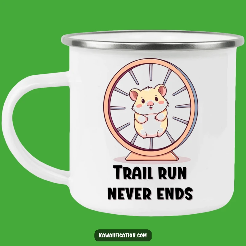 Funny Hamster Wheel Camping Mug - Trapped Outdoors, Adventure Funny Gift!