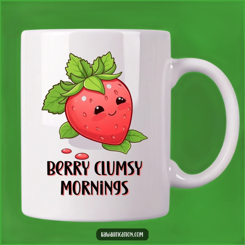 Funny Strawberry Trip Mug: Adorable Blushing Fruit for a Perfect Quirky Gift