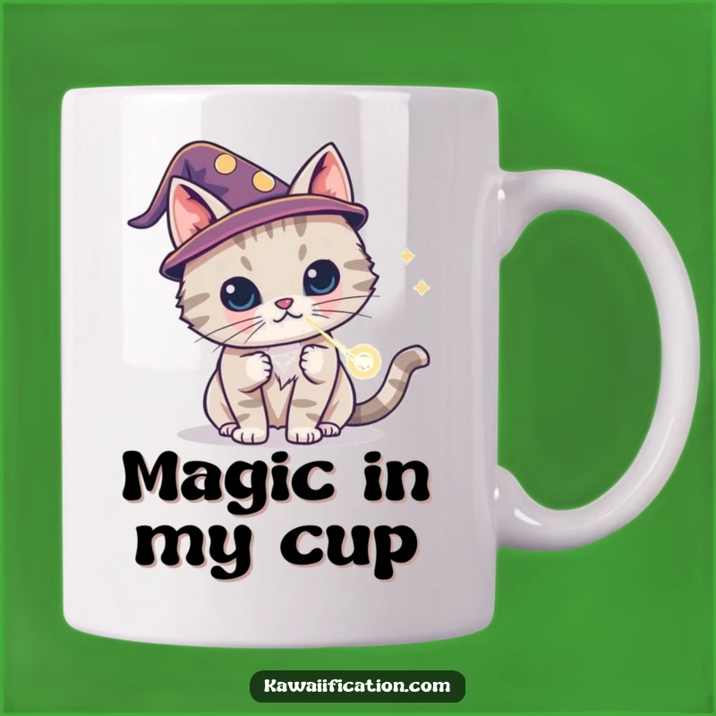 Funny Cat Wizard Laser Mug - Magical Pet Character Gift