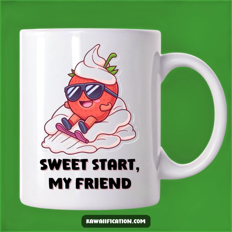 Funny Strawberry Sloth Mug: Hilarious Dessert Lover Gift for Sweet Moments