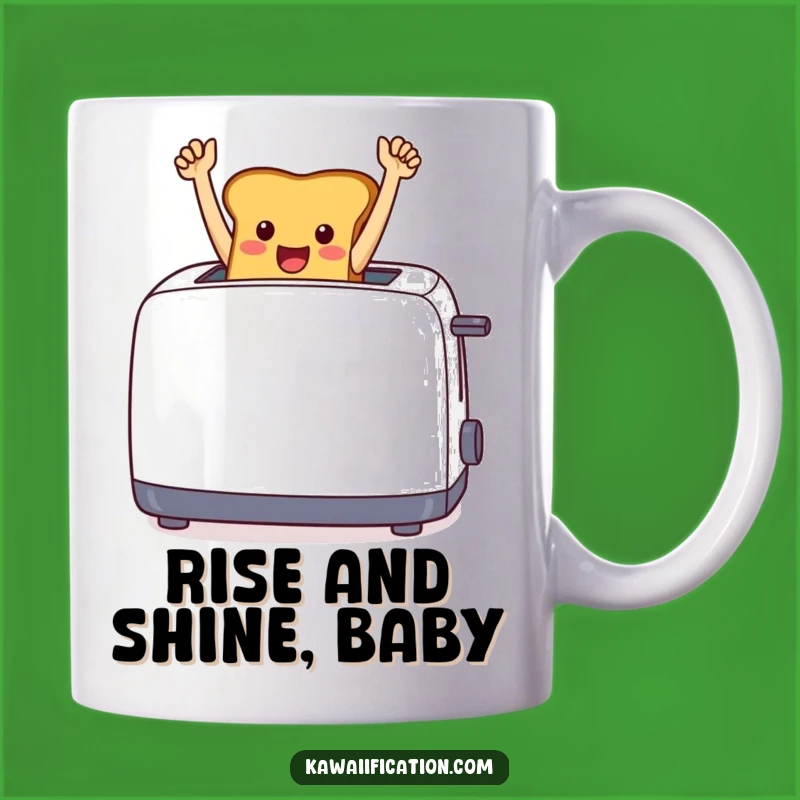 Funny Toast Triumph Mug - Cheerful Breakfast Hero, Perfect Funny Gift