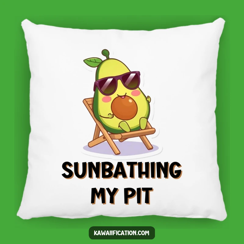 Comfy Chill Zone: Funny Avocado Pillow - Beach Accent, Sweet Funny Gift