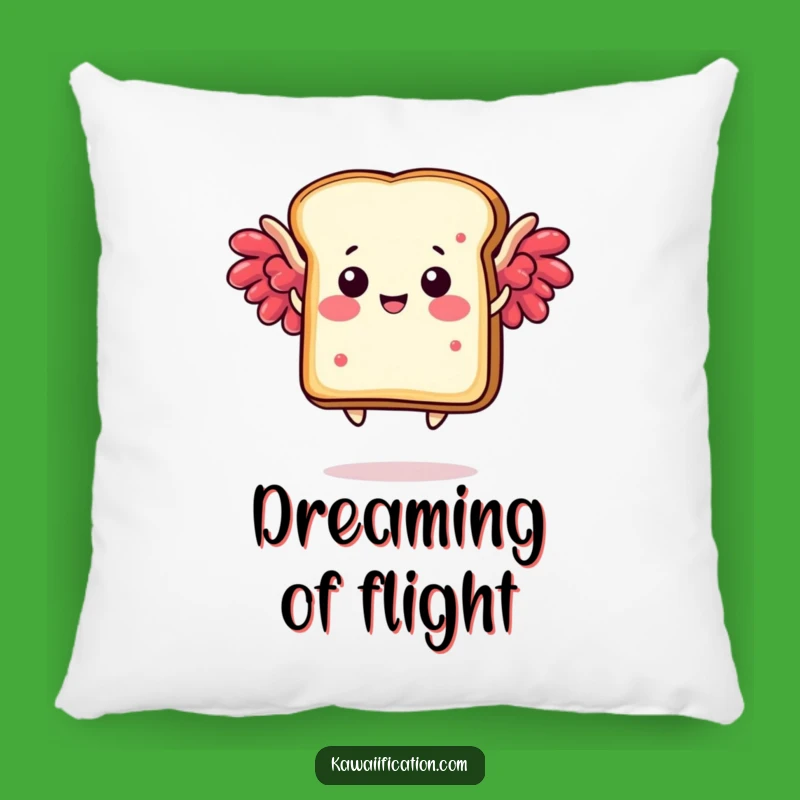 Funny Toast Wings Pillow: Comfy & Quirky Breakfast Accent