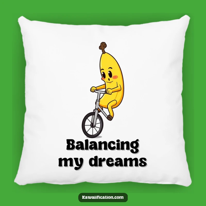 Funny Banana Unicyclist Pillow: Comfy & Hilarious Fruit Accent