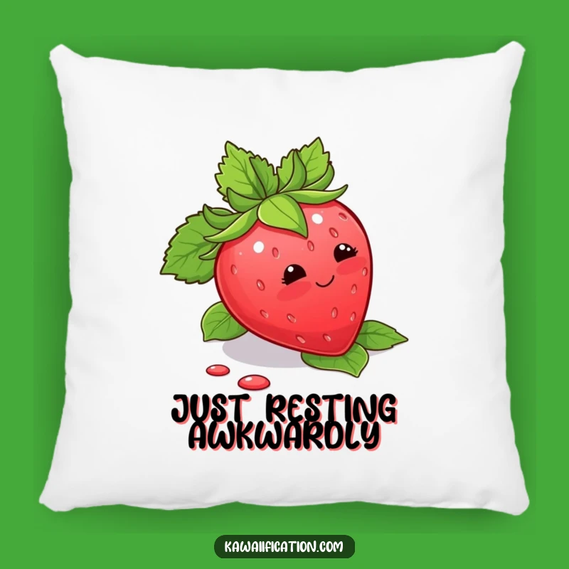 Funny Strawberry Trip Pillow: Soft Blushing Fruit Cushion for a Hilarious Gift