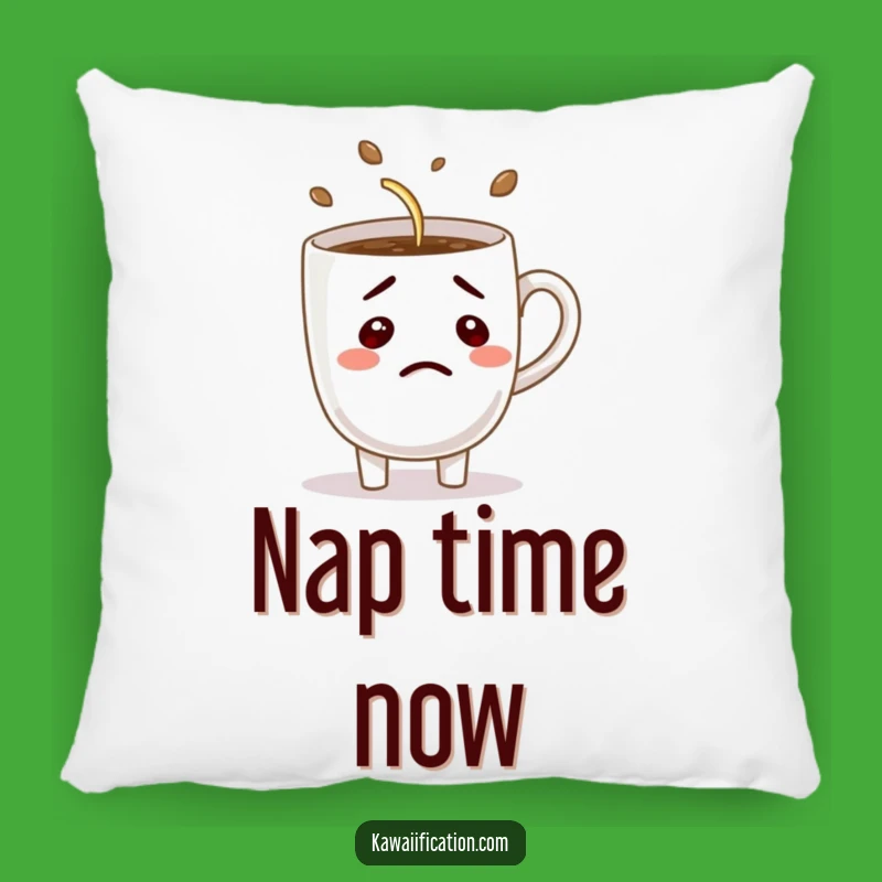 Funny Coffee Struggle Pillow: Cozy Comfort with a Hilarious Morning Design