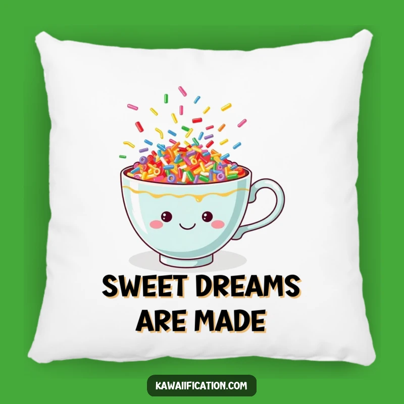 Cozy Funny Sprinkle Teacup Pillow: Add Cheerful Comfort and Playful Decor to Your Space