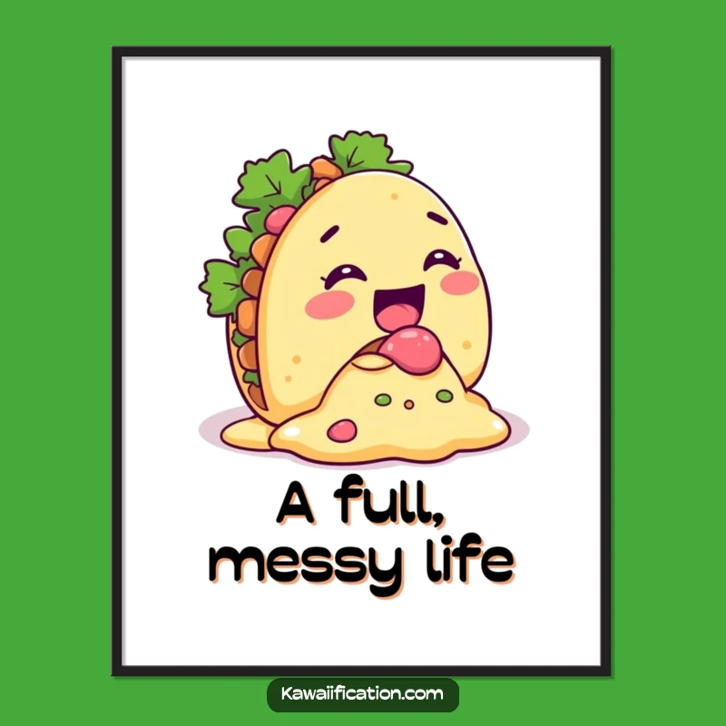 Funny Taco Spill Digital Art - Instant Fiesta Delivered!