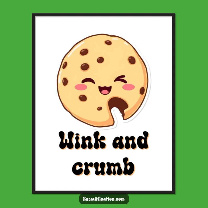 Funny Cookie Bite Digital Art: Add Sweet Humor to Your Space Instantly