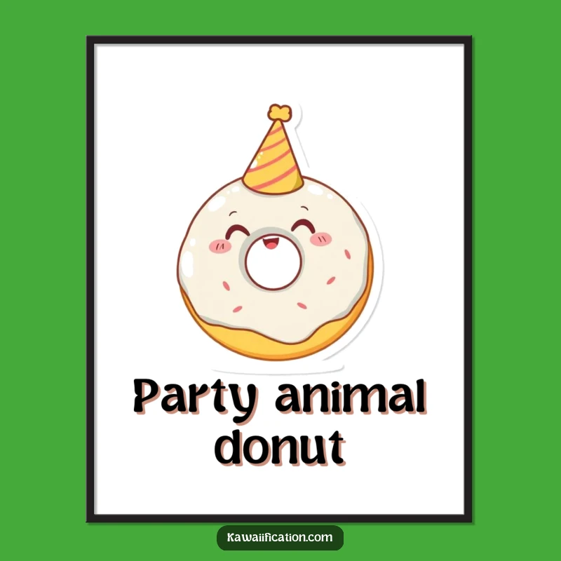Funny Donut Party Digital Print: Instant Hilarious Sweet Wall Decor