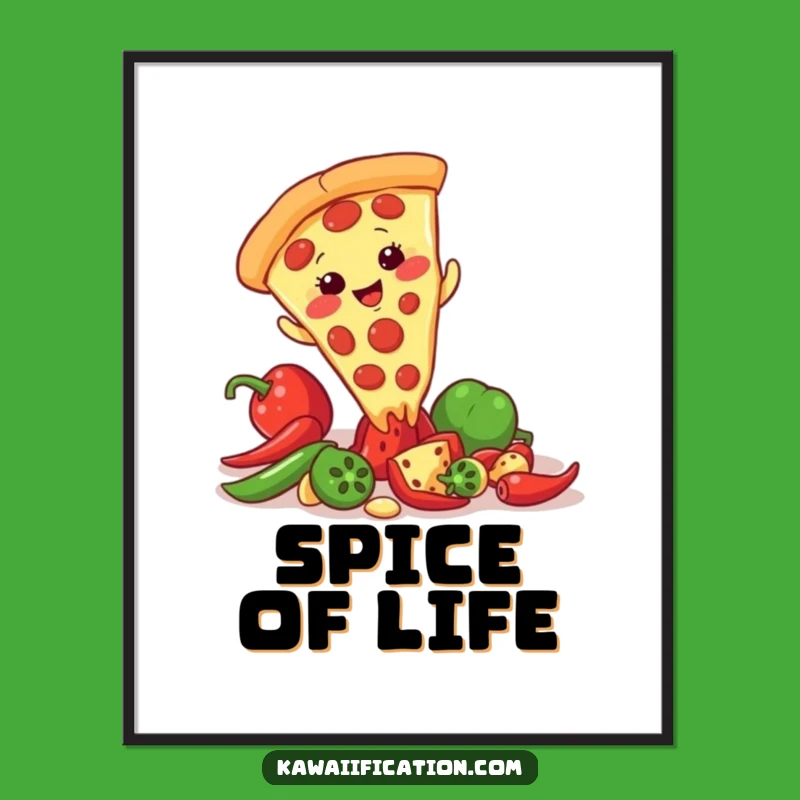 Funny Pizza Slip Digital Print: Giggling Slice Art, Whimsical Foodie Download