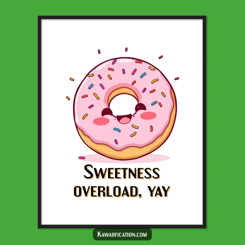 Funny Donut Confetti Digital Art - Instant Celebration Delivered!