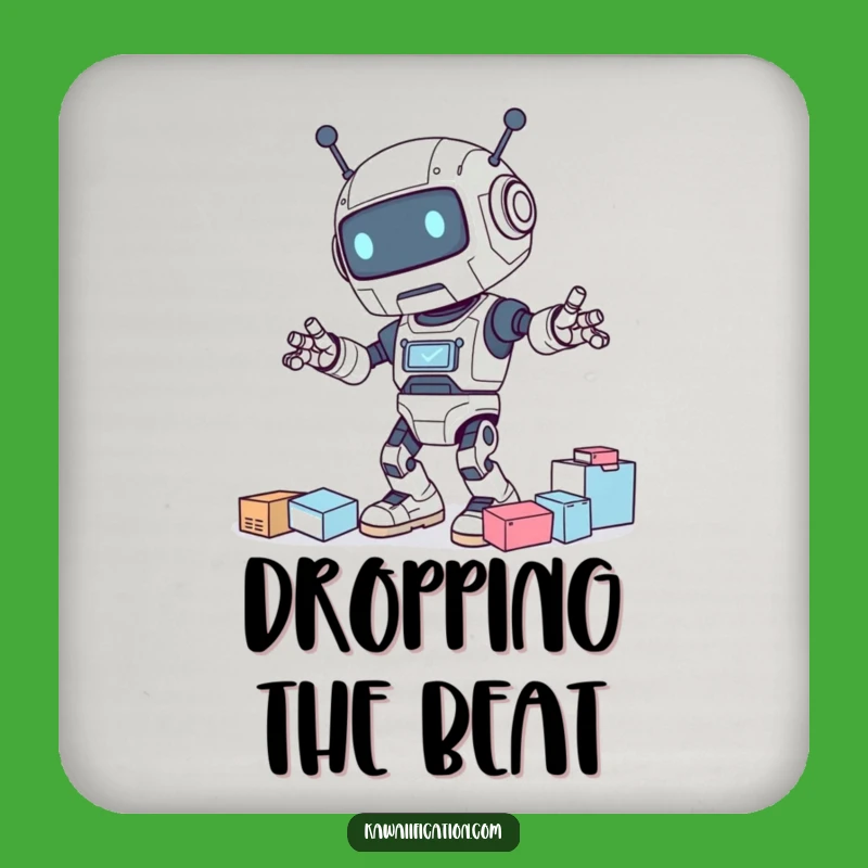 Funny Clumsy Robot Drink Coaster: Protect your surfaces from spills (unlike this robot)!