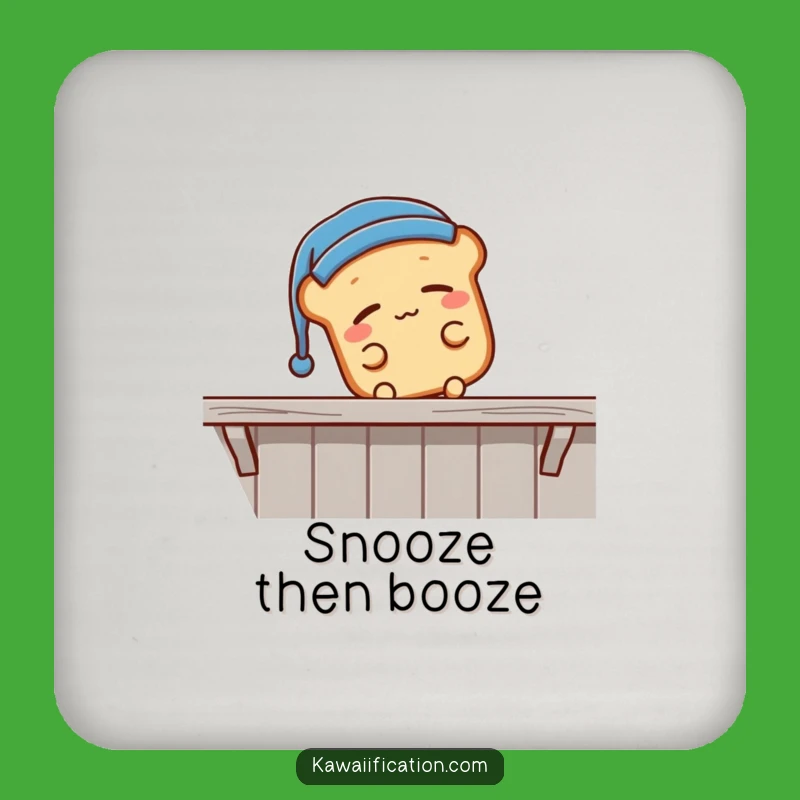 Funny Sleepy Bread Falling Coaster - Protect Surfaces with Slumber Gift!