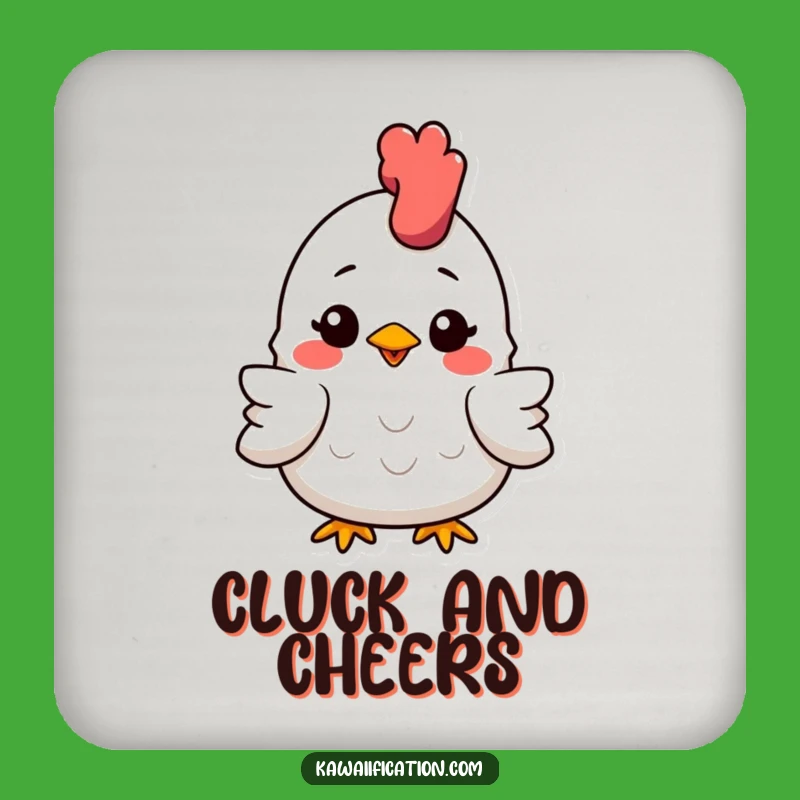 Funny Squashed Chicken Coaster - Smiling Protection, Party Gag Gift!