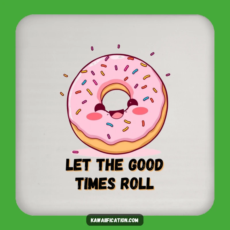 Funny Donut Confetti Coaster - Protect Surfaces with Festive Style!