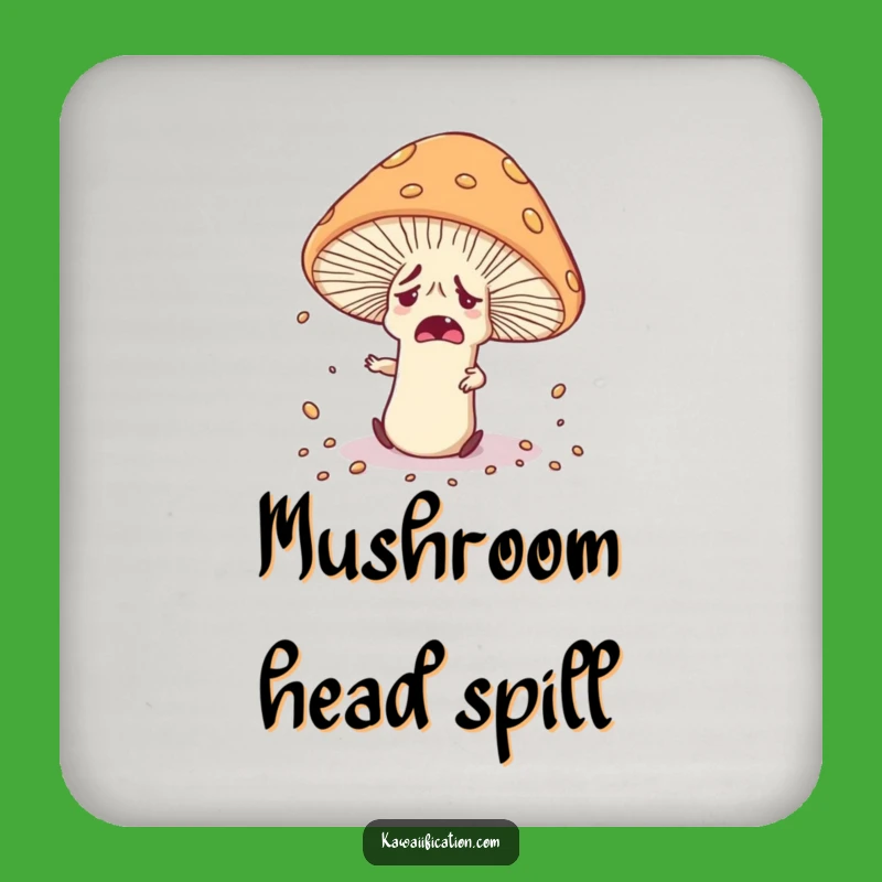 Protect Your Surface: Funny Mushroom Coaster - Spore Scatter, Cool Funny Gift