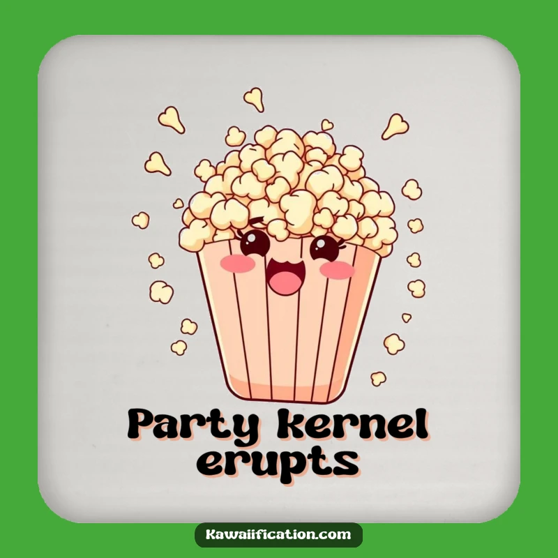 Funny Popcorn Burst Coaster Set: Protect Surfaces with Explosive, Hilarious Art