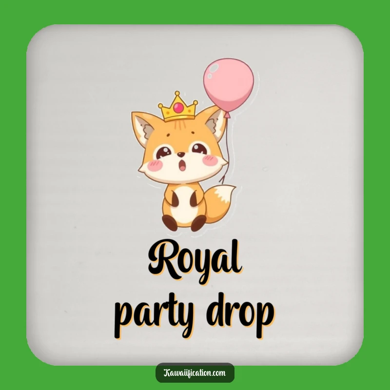 Funny Fox Balloon Fall Coaster: Surprised Royal Mishap, Sweet Decor