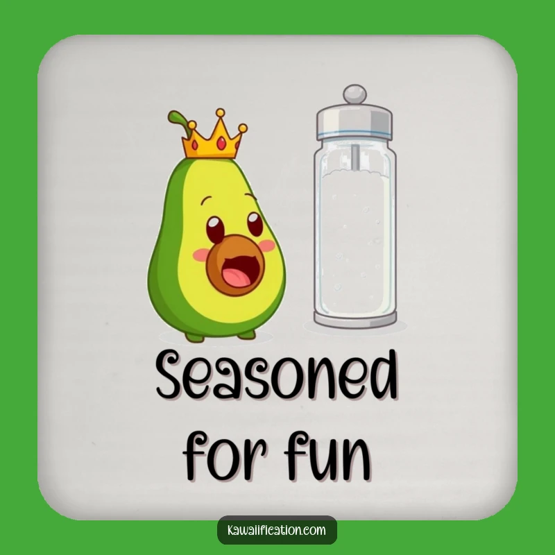 Funny Avocado Crown Salt Surprise Coasters A Hilarious Set For Your Table