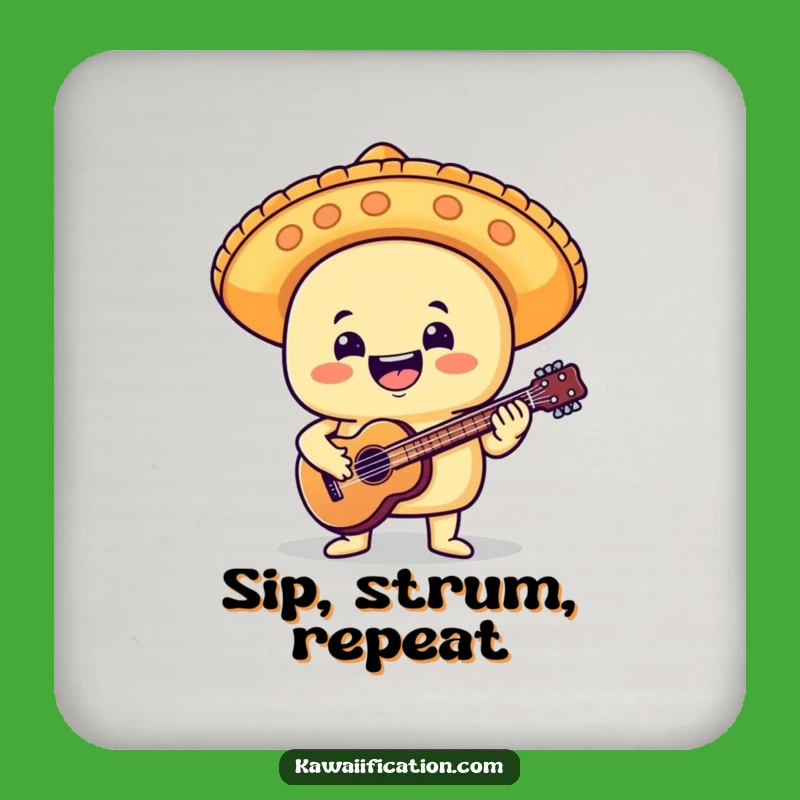 Funny Taco Mariachi Coaster Set: Protect Surfaces with Fiesta Humor, Gift Idea