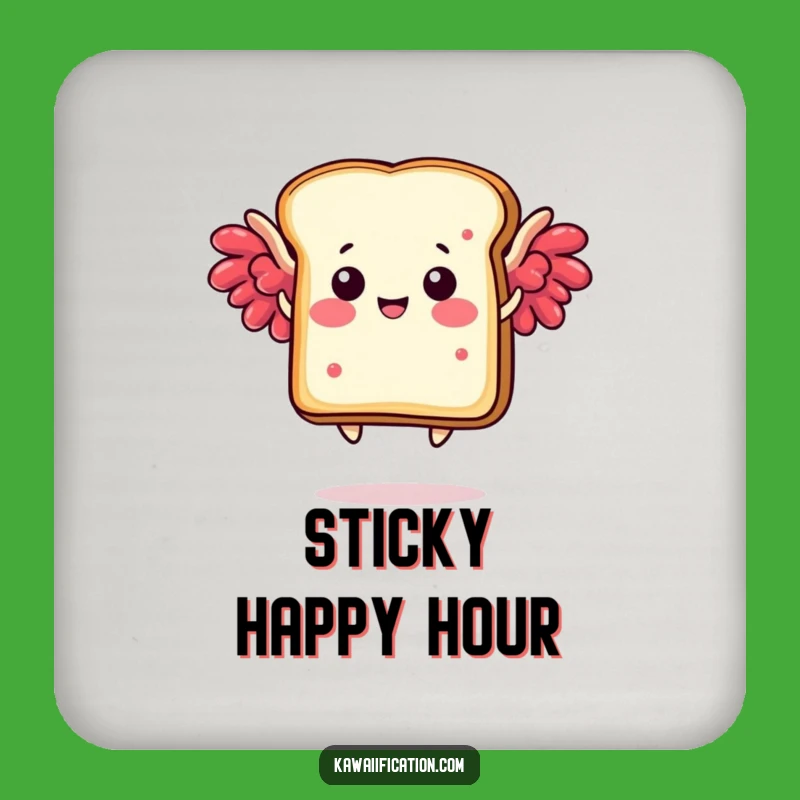 Funny Toast Wings Coaster Set: Protect Surfaces with Whimsy