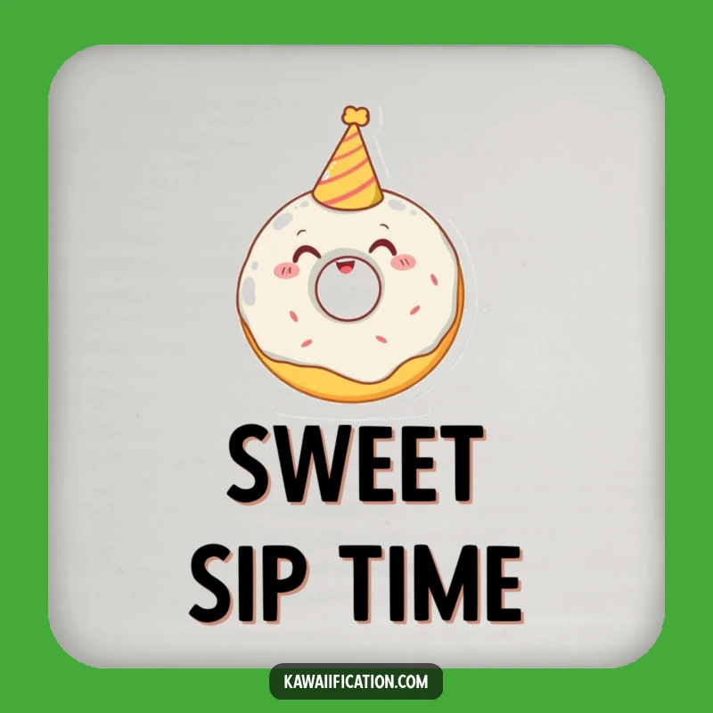 Funny Donut Party Coaster Set: Protect Surfaces with Hilarious Sweet Flair