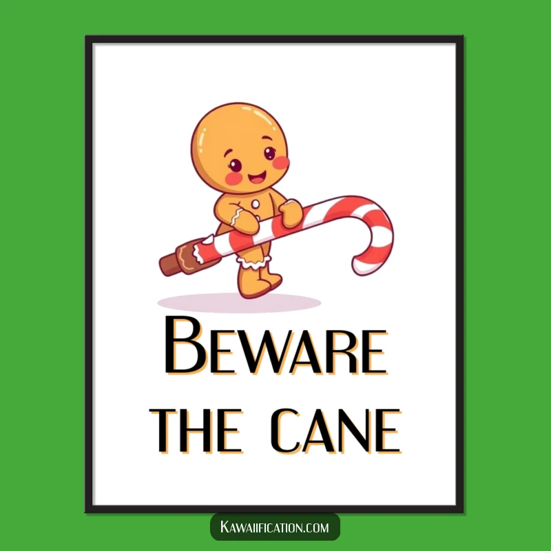 Funny Gingerbread Man Poster: Decorate with Holiday Hijinks and Humor