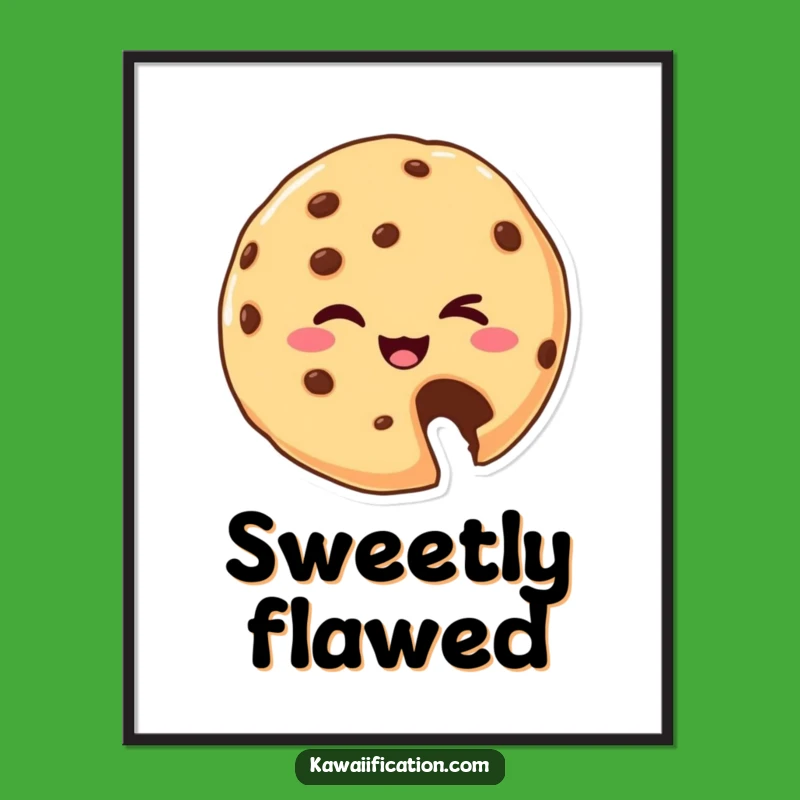 Funny Cookie Bite Poster: Sweeten Your Walls with Humorous, Playful Art