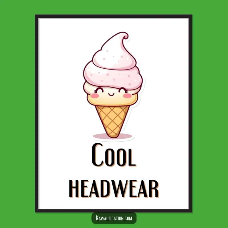 Funny Ice Cream Cone Poster: Sweeten Your Walls with Playful, Humorous Art