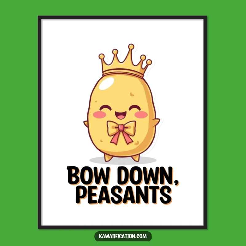 Funny Potato King Poster: Decorate Your Walls with Regal Spud Charm