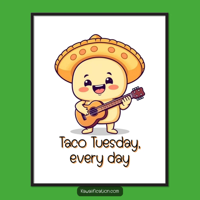 Funny Taco Mariachi Poster: Vibrant Fiesta Art, Perfect Humorous Wall Decor Gift