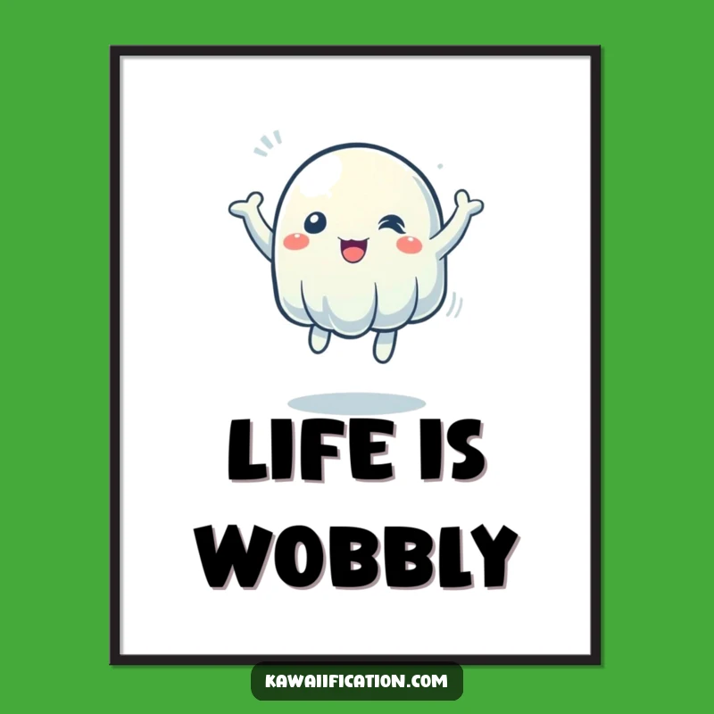 Funny Wobbly Jelly Poster: Brighten Your Wall with Energetic, Humorous Art