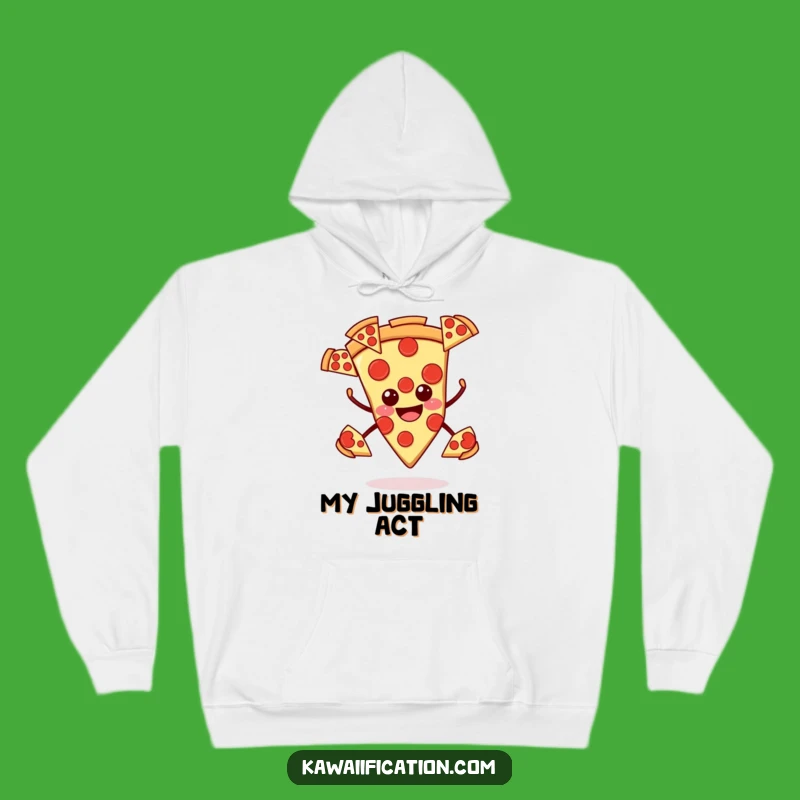 Funny Smiling Pizza Hoodie - Cozy Foodie Fun, Perfect Humorous Gift