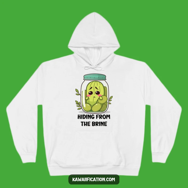 Cozy Funny Nervous Pickle Hoodie - Warm Relatable Comfort