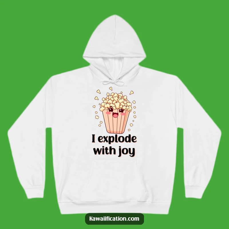 Funny Popcorn Burst Hoodie: Cozy Comfort Meets Explosive Humor for Movie Nights
